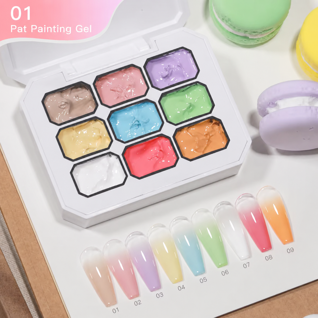 4/9/12/16 Colors Solid Pat Painting Gel Plain & Shimmer Mud Gel New Hot-Sale Palette Custom Private Label Wholesale