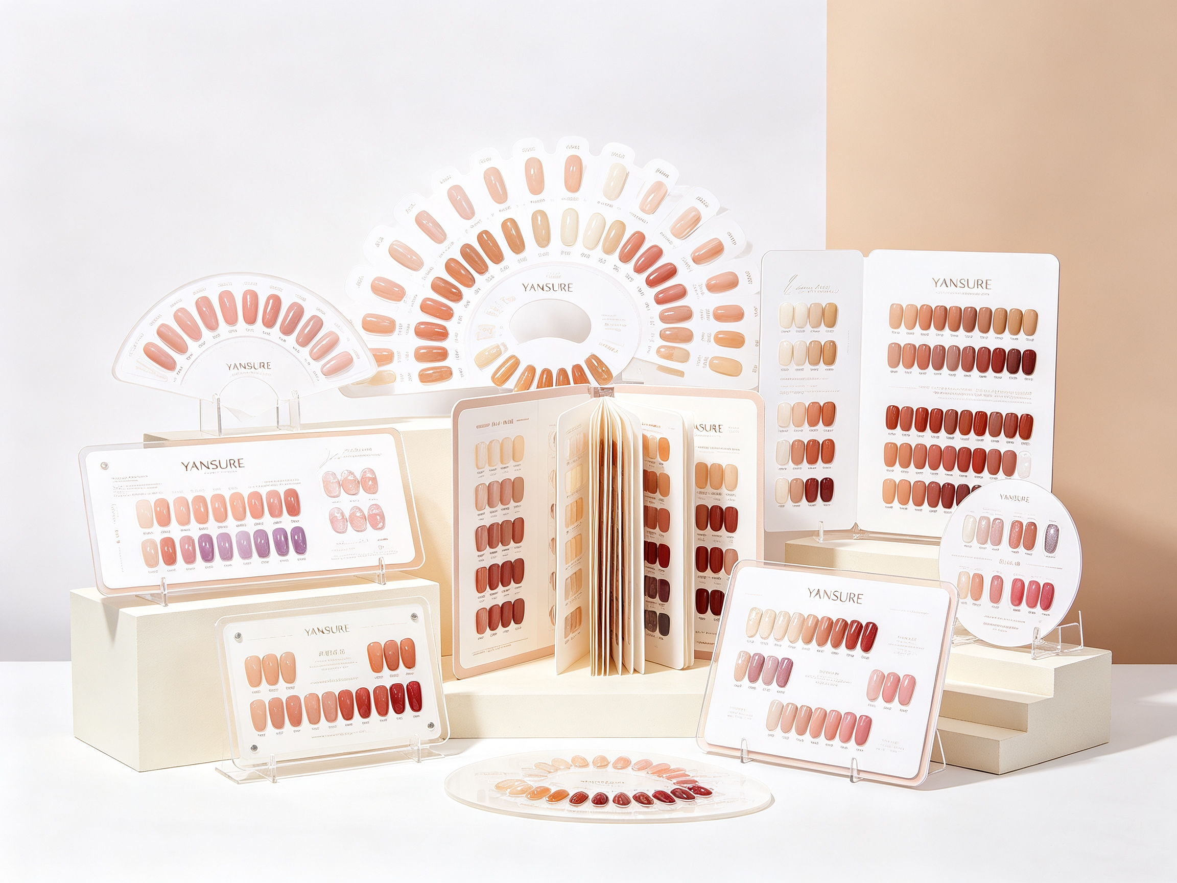 Custom nail polish color chart displays by YANSURE